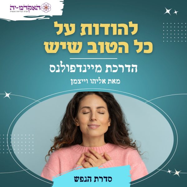 מדיטציה #4 להודות על כל הטוב שיש
